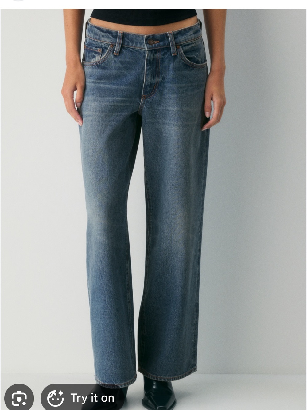 aritzia denim forum christy relaxed super lo-rise wide jeans